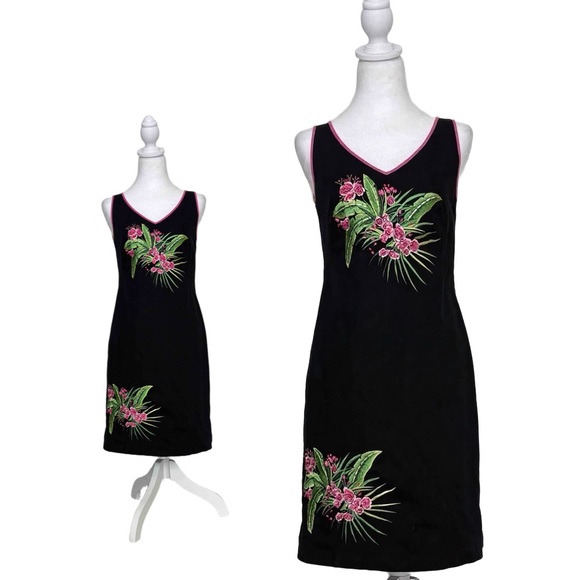 Cj Laing Dresses & Skirts - CJ Laing Sleeveless Dress
Celery Pink Sz 6 tropical flowers colorful embroidery